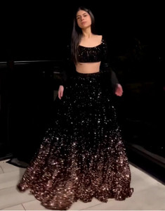 Thapnath Embroidered Semi Stitched Lehenga Choli