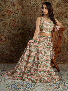 Shae by SASSAFRAS Floral Print Stitched Lehenga Choli