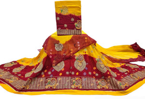 Ganpati fashion Embroidered Semi Stitched Rajasthani Poshak