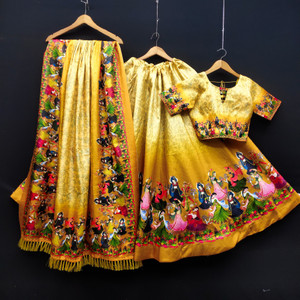 Hanumant Creation Embellished, Printed, Self Design, Digital Print Semi Stitched Lehenga Choli