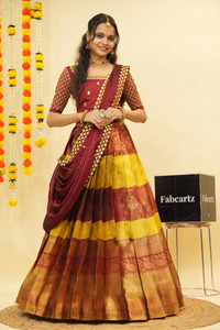 Fabcartz Self Design Semi Stitched Lehenga Choli