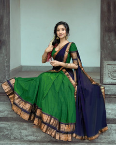 R K INFINITIVE Solid Semi Stitched Lehenga Choli