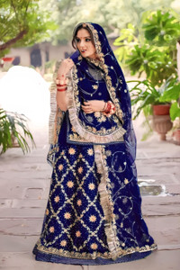 GANPATIJI FASHION Embroidered Semi Stitched Rajasthani Poshak