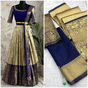 fabguru Solid, Self Design Semi Stitched Lehenga Choli