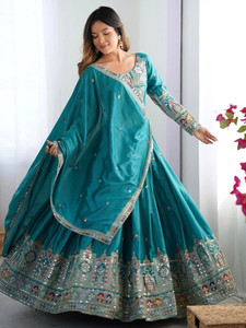 Trivety Embroidered, Self Design Semi Stitched Lehenga Choli
