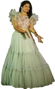 Rise On Fab Solid Semi Stitched Lehenga Choli