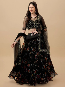NEw BHARAT SALES Printed Semi Stitched Lehenga Choli