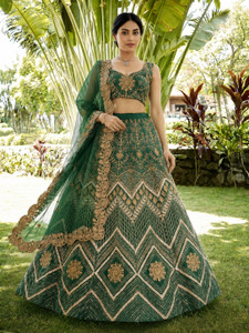 Udbhav Export Embroidered Semi Stitched Lehenga Choli