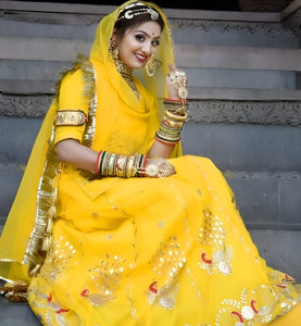 balaji textiles Embellished Semi Stitched Rajasthani Poshak