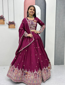 PEDR TRENDS Embroidered Semi Stitched Lehenga Choli