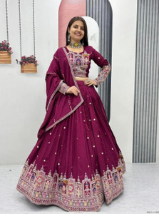 PEDR TRENDS Embroidered Semi Stitched Lehenga Choli
