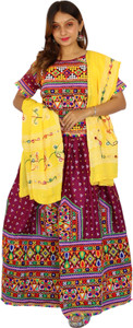 TAVAN Checkered Semi Stitched Lehenga Choli