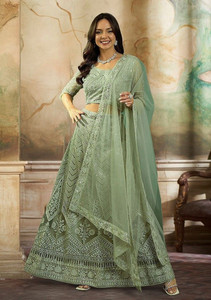 Udbhav Export Embroidered Semi Stitched Lehenga Choli