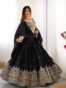PMD Fashion Embroidered Semi Stitched Lehenga Choli