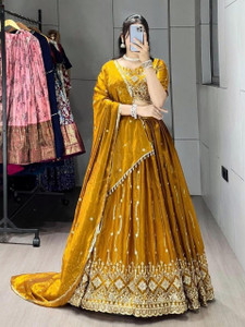 PEDR TRENDS Embroidered Semi Stitched Lehenga Choli