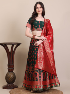 GRANTH MANIAFAB Self Design Semi Stitched Lehenga Choli