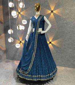 TEELFAB Embellished Semi Stitched Lehenga Choli