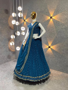 credebs Embroidered Semi Stitched Lehenga Choli