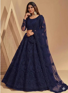 Kashvanta Embroidered, Embellished Semi Stitched Lehenga Choli
