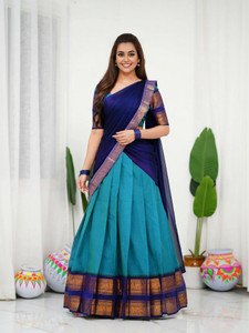 PAVITRAA SAREES Solid Semi Stitched Lehenga Choli