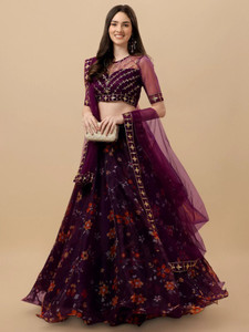 NEw BHARAT SALES Printed Semi Stitched Lehenga Choli
