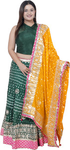 PAHNAVA Embroidered Semi Stitched Lehenga Choli