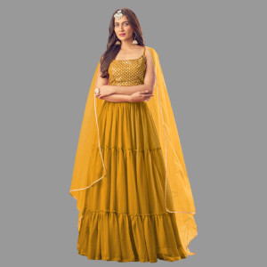KAPANKU Self Design Semi Stitched Lehenga Choli