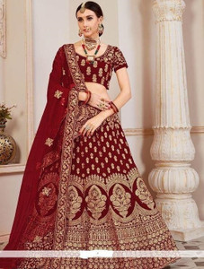 SHREE SIDHIVINAYAK Embroidered Semi Stitched Lehenga Choli