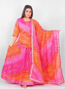 Sk Bhandhej Bandhani Stitched Lehenga Choli