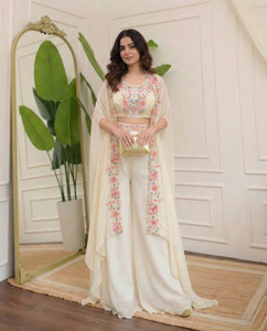 VEEDHRUMI Embroidered Stitched Lehenga Choli