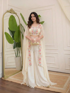 VEEDHRUMI Embroidered Stitched Lehenga Choli