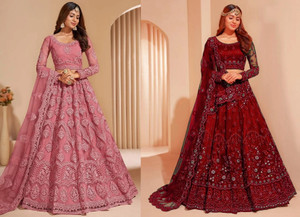 Udbhav Export Embroidered, Embellished Semi Stitched Lehenga Choli