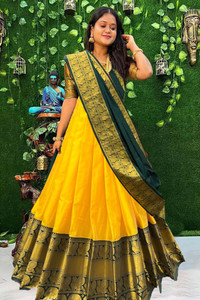 Divastri Embellished Semi Stitched Lehenga Choli