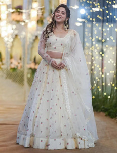 Kedar Fab Embroidered Semi Stitched Lehenga Choli