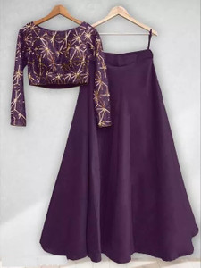 lazyandcrazy shop Self Design Semi Stitched Lehenga Choli