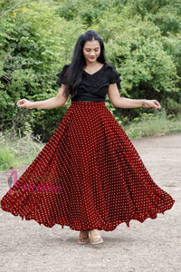 3Buddy Fashion Polka Print Stitched Lehenga Choli