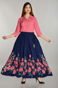 Alasha Women Ethnic Top Skirt Set