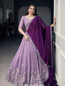 MEHITAL Embroidered Semi Stitched Lehenga & Crop Top