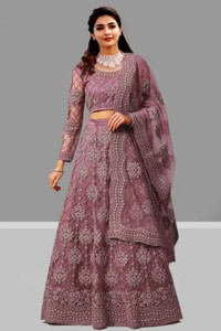 BeautyPie Embroidered Semi Stitched Lehenga Choli