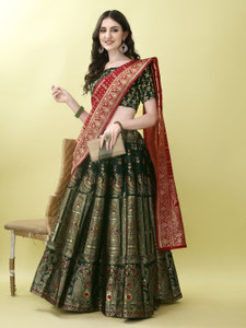 SWAMI STUDIO Self Design Semi Stitched Lehenga Choli