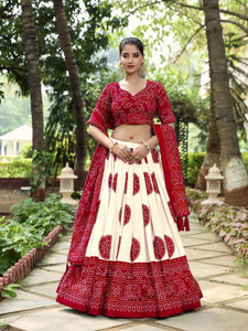 supreetha Printed Semi Stitched Lehenga Choli