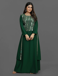 Imlie Solid Stitched Lehenga & Crop Top