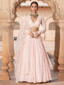 FAB WINDOW Embroidered Semi Stitched Lehenga Choli