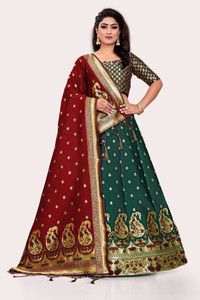 DISHWA FASHION Self Design Semi Stitched Lehenga Choli