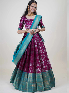 Fabcartz Self Design Semi Stitched Lehenga Choli