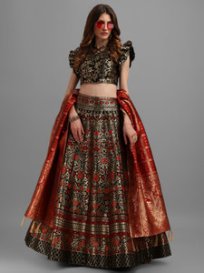 PURVAJA Self Design Semi Stitched Lehenga Choli
