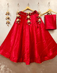 Shanvi Solid Semi Stitched Lehenga Skirt
