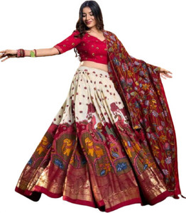 MITRABIZ Printed Semi Stitched Lehenga Choli