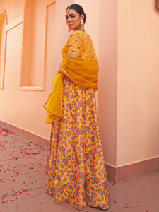 Janasya Printed Stitched Lehenga Choli