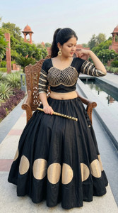 ORNAGLOW ENTERPRISE Embroidered Semi Stitched Lehenga Choli